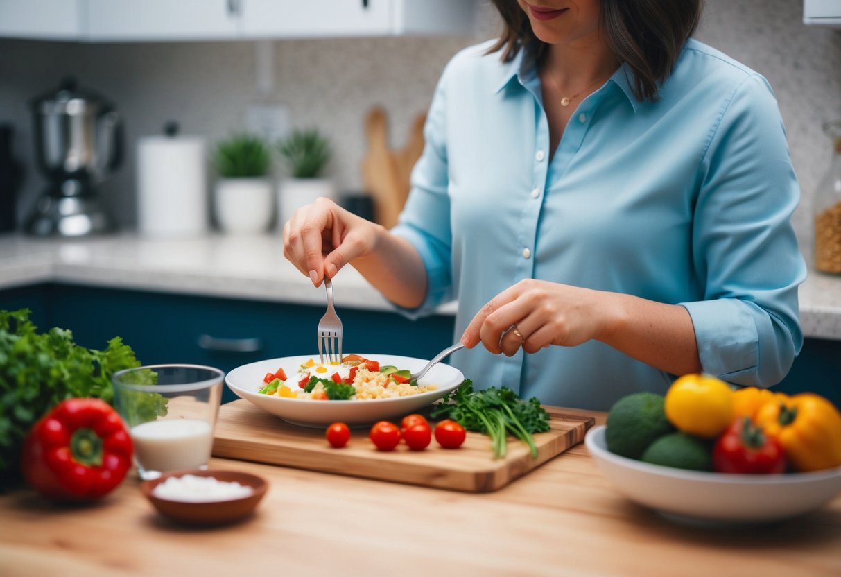 Is keto safe for diabetics? A person preparing a balanced keto meal while monitoring blood sugar levels