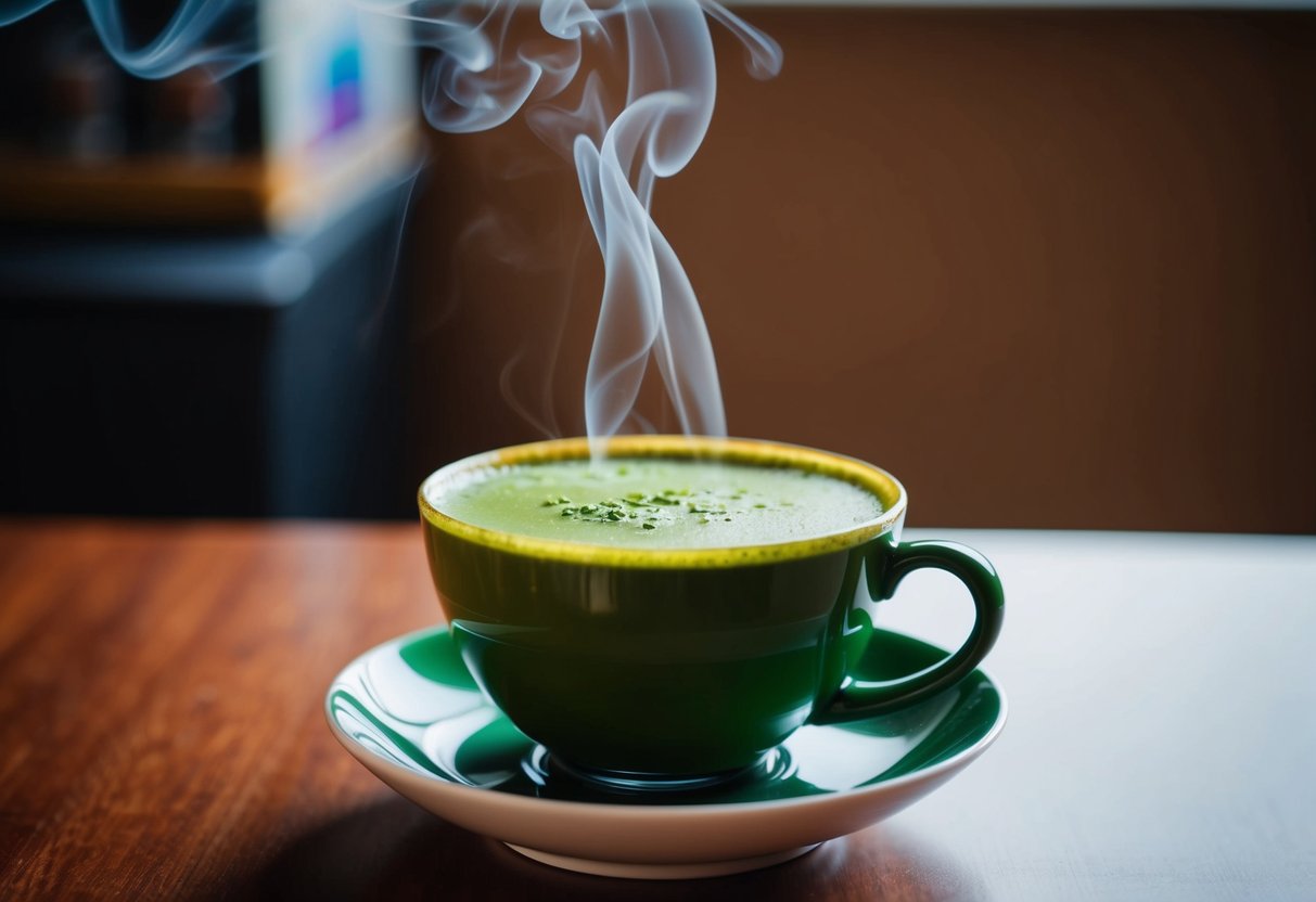keto matcha tea on the table