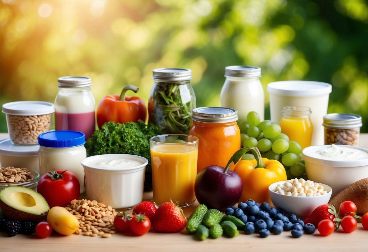 A colorful array of keto and dairy alternatives arranged on a table
