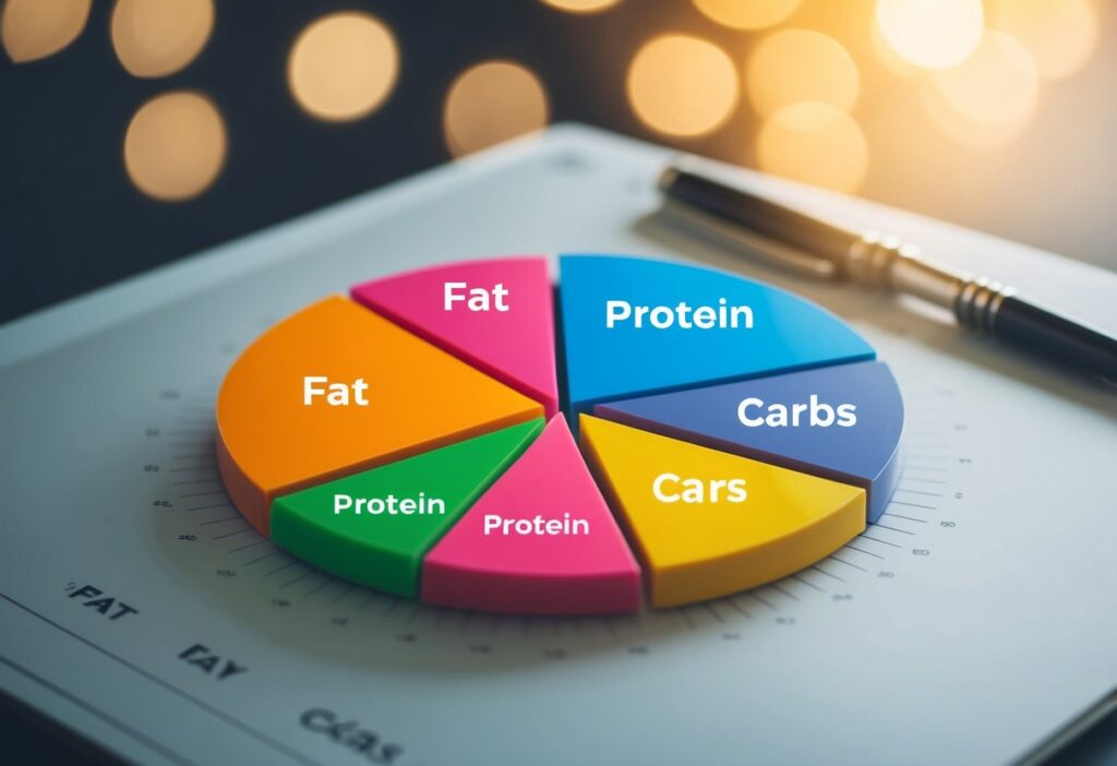 Simple pie chart showing macronutrient ratios for keto (70% fat, 25% protein, 5% carbs).